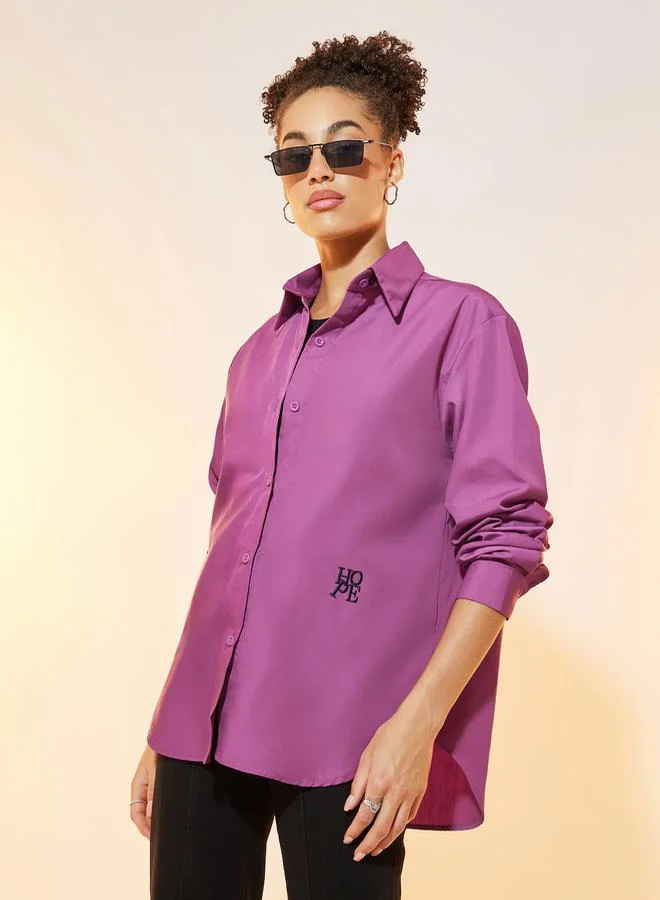 Take Two Embroidered Oversized Shirt
