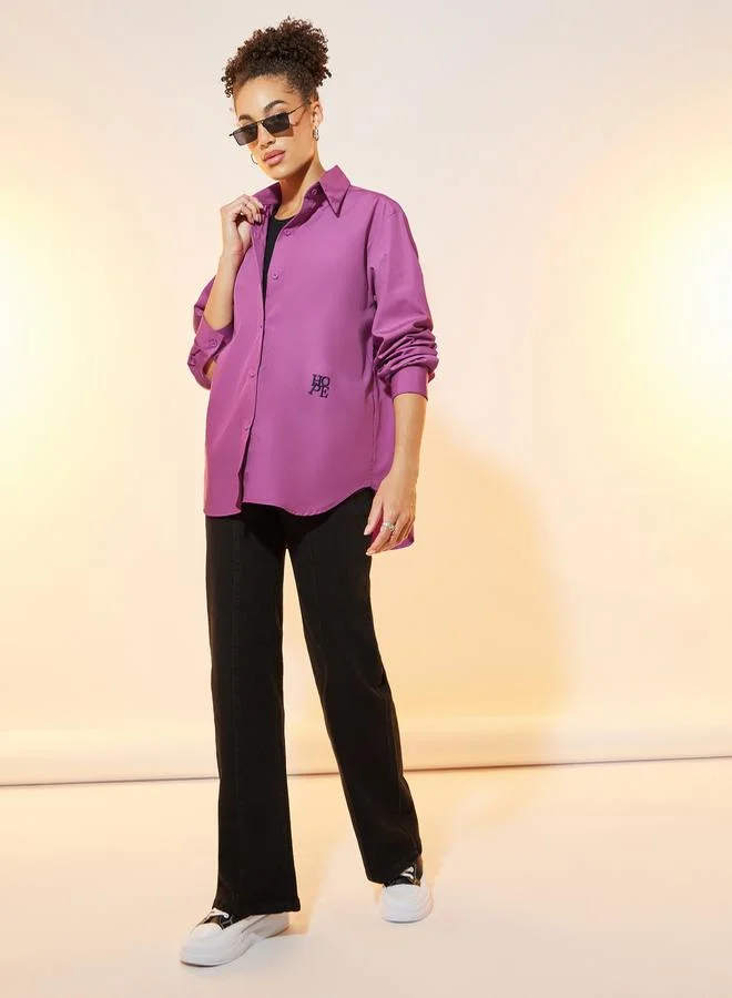Take Two Embroidered Oversized Shirt