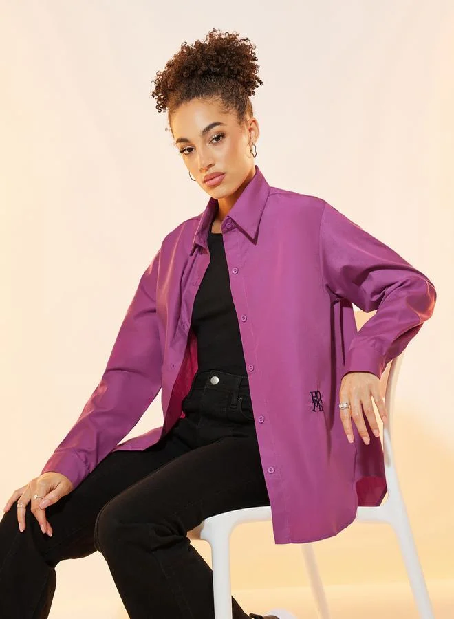 Take Two Embroidered Oversized Shirt