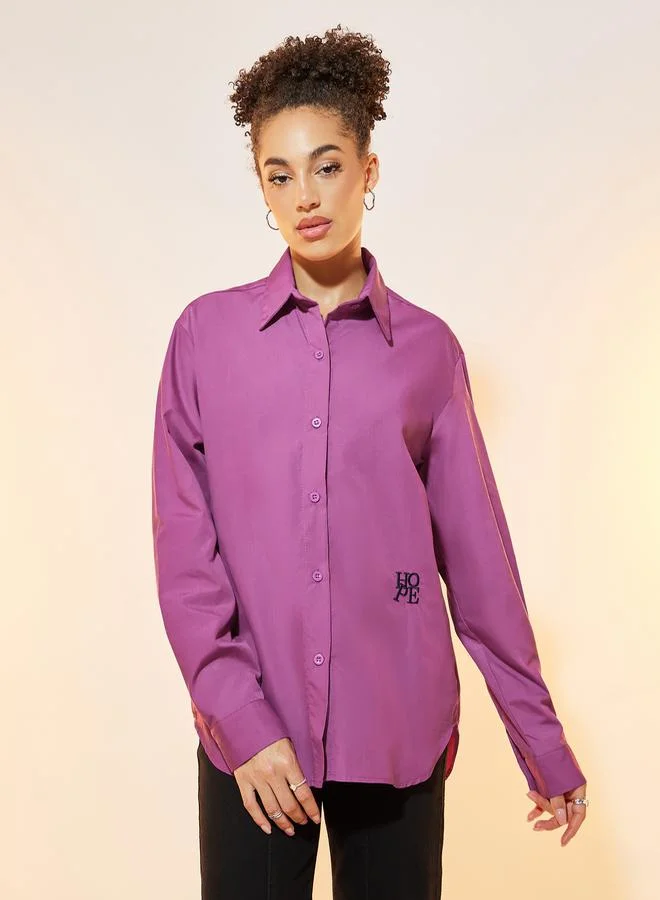 Take Two Embroidered Oversized Shirt