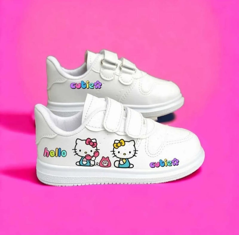 Amazoon Desing Amazon Design Hello Cat Printed Girls Sneakers 
