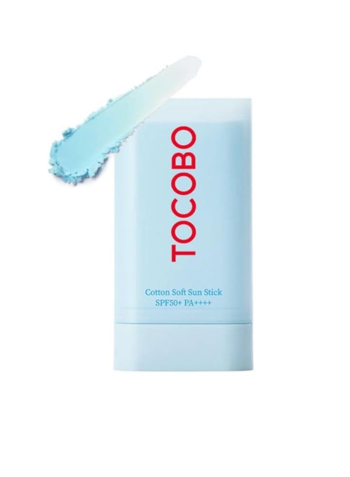 Tocobo TOCOBO Cotton Soft Sun Stick SPF50+ PA++++ 19g – Korean Matte Sunscreen Stick for Oily & Sensitive Skin, Broad Spectrum UV Protection, Non-Greasy Formul - Image 1