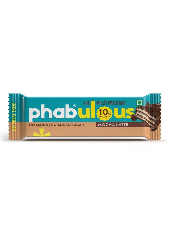 Phab Millet Wafers - Mocha Latte | 10g Protein | 0 Sugar, No Maida, No Preservatives, No Trans Fat | Millet Goodness (Bajra) | Gluten-Free Healthy Snack | Desk-to-Gym Snack | Pack of 10 - Image 2