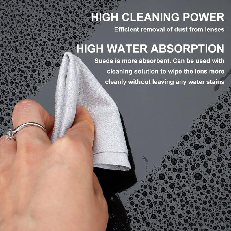 [12PCS] Premium Soft Microfiber Cleaning Polishing Pads - 17.5 x 14 cm, Multi-Use for Polishing Glasses, Watches, Phone Screens, Tablets, Camera Lens (Silver) - Image 3
