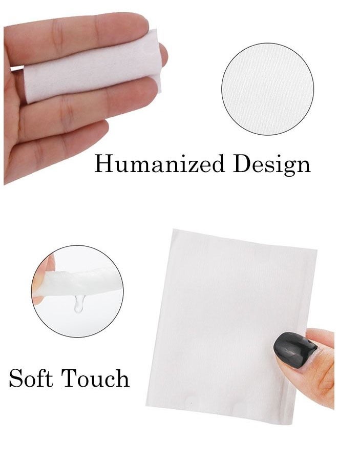 Ant - 100 PCS Hypoallergenic Facial Cleansing Squares Cotton Pads, Facial Lip & Eye Makeup Remover Pads, Thickening Pure Cotton Cosmetic Cotton - Image 1