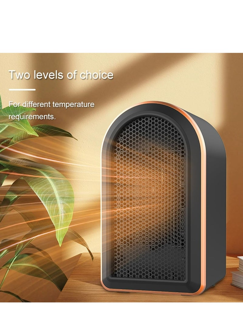 Joyelink Electric Fan Heater, Electric Heater,Compact Small Warmer, Thermostat Fast Heating Ultra Quiet Small Safe Space Heater for Office Home Room（Black） - Image 1