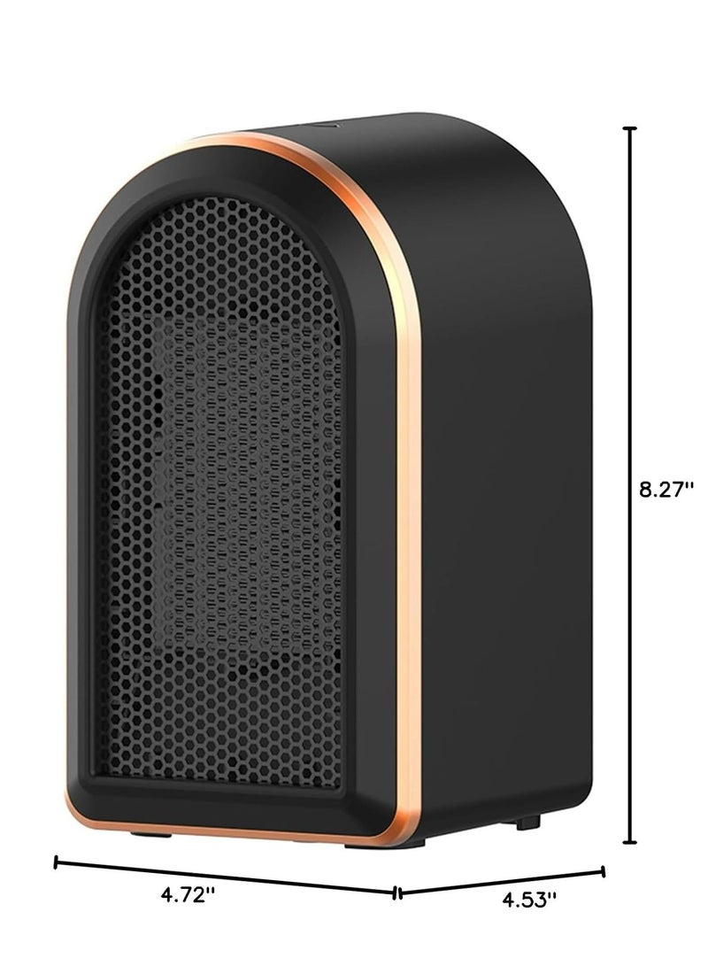 Joyelink Electric Fan Heater, Electric Heater,Compact Small Warmer, Thermostat Fast Heating Ultra Quiet Small Safe Space Heater for Office Home Room（Black） - Image 3