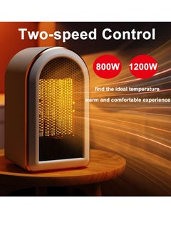 Joyelink Electric Fan Heater, Electric Heater,Compact Small Warmer, Thermostat Fast Heating Ultra Quiet Small Safe Space Heater for Office Home Room（Black）  - Image 4