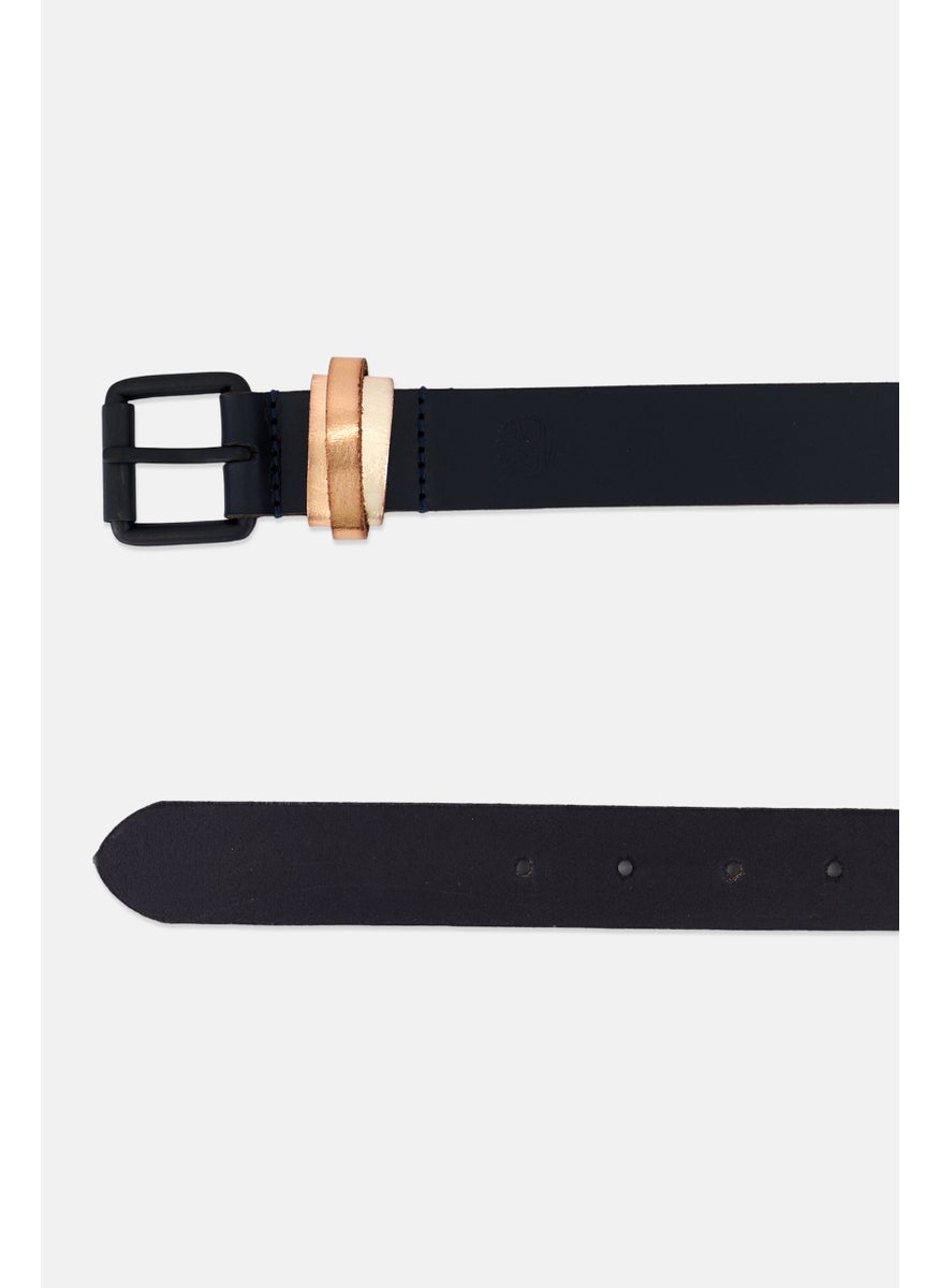Timberland Women Genuine Leather Buckle Belt, Black  - Image 2