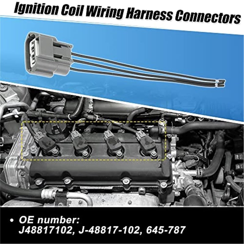 Wivplex 4pcs Ignition Coil Connectors Plug Wiring Harness - Image 4