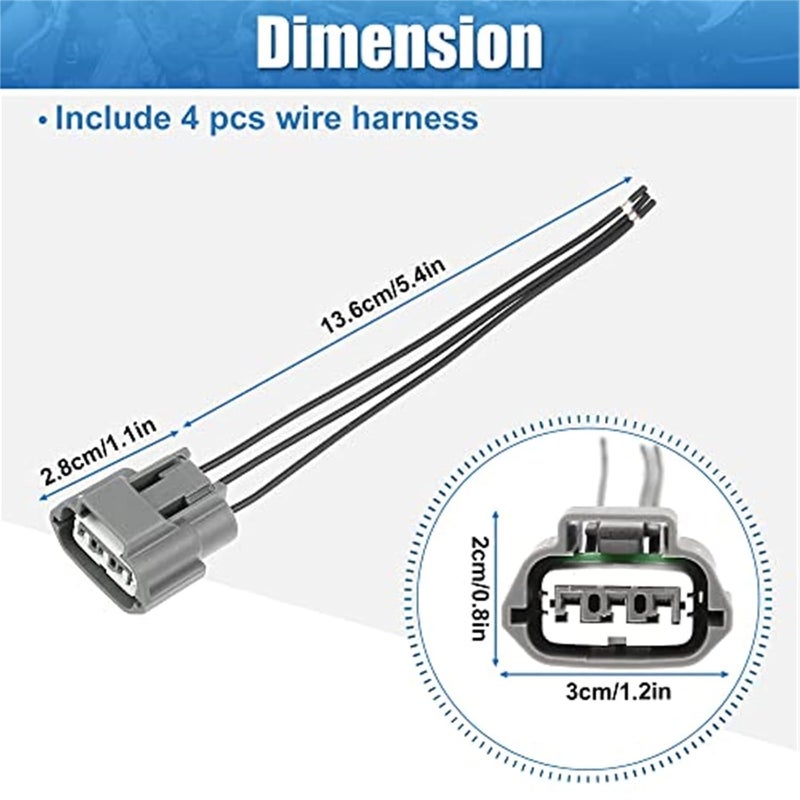 Wivplex 4pcs Ignition Coil Connectors Plug Wiring Harness - Image 3