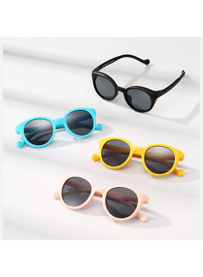 Pulais Kids Polarized Sunglasses Cute Stylish Boys Girls Sun Glasses 24044 Black Frame Grey Lens - Image 2