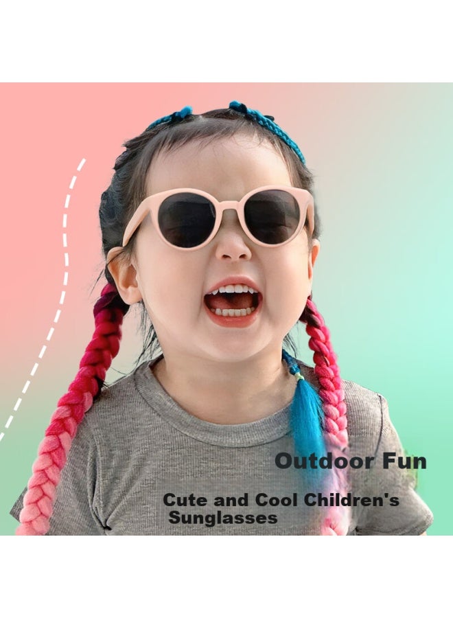 Pulais Kids Polarized Sunglasses Cute Stylish Boys Girls Sun Glasses 24044 Black Frame Grey Lens - Image 5