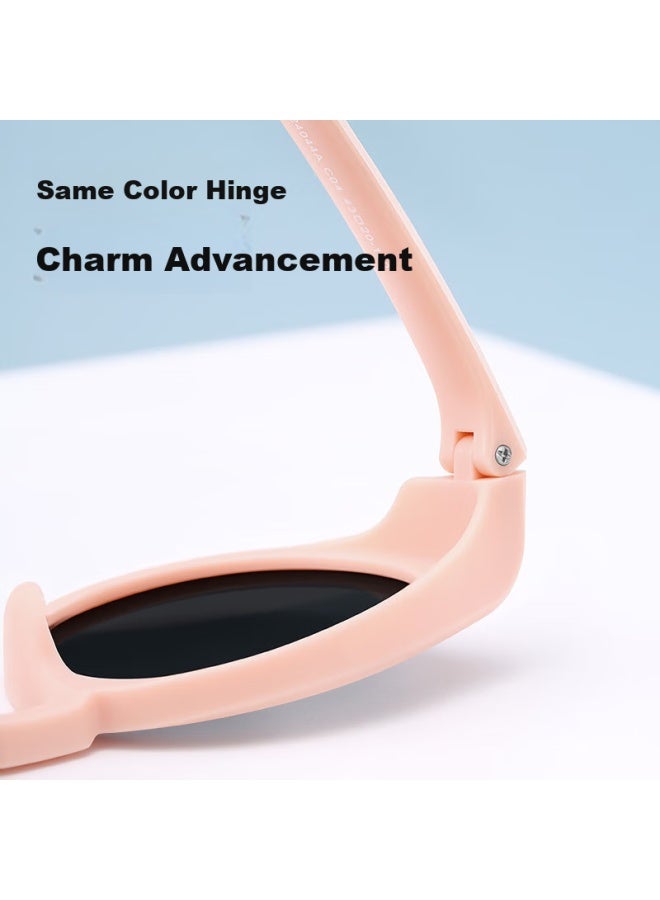 Pulais Kids Polarized Sunglasses Cute Stylish Boys Girls Sun Glasses 24044 Black Frame Grey Lens - Image 3