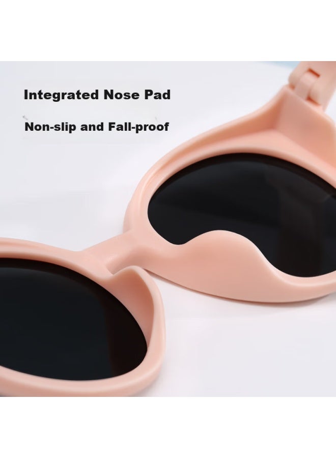 Pulais Kids Polarized Sunglasses Cute Stylish Boys Girls Sun Glasses 24044 Black Frame Grey Lens - Image 4