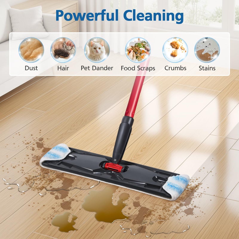 Caehomly 6 Pack H2prO Mop Pads Compatible with O Ceda H2PrO Flat Mop System, 100% Microfiber Mop Head Replacements, Washable and Reusable for H2prO Mop Refills, White - Image 4