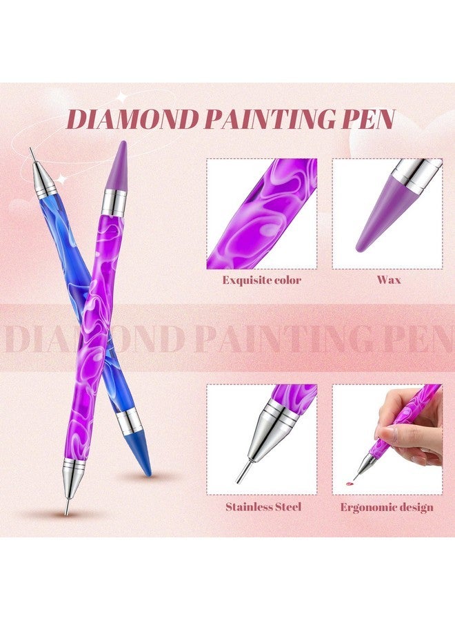 Tatuo 4 Pcs Dual Ended Nail Rhinestone Picker Tool Wax Tip Comfort Rhinestone Pen Tool Ergonomic Grip Dual End Pick Up Diy Nail Dotting Pen For Nail Gems Stones Crystals Art Crafts(Classic Color) - Image 4