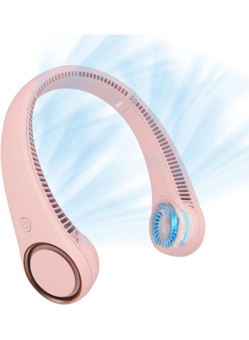 Bukela Portable Neck-mounted Fan, Personal Bladeless Fan, Rechargeable Hands-free Fan, 3 Speed Settings, 8000mah Usb Battery, Wearable Earphone Design, Suitable for Both Men and Women - Image 1