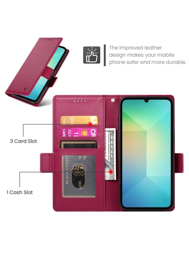 اس-توب جراب لهاتف Samsung Galaxy A06 4G مع مشبك جانبي مغناطيسي من الجلد المصقول - Image 4