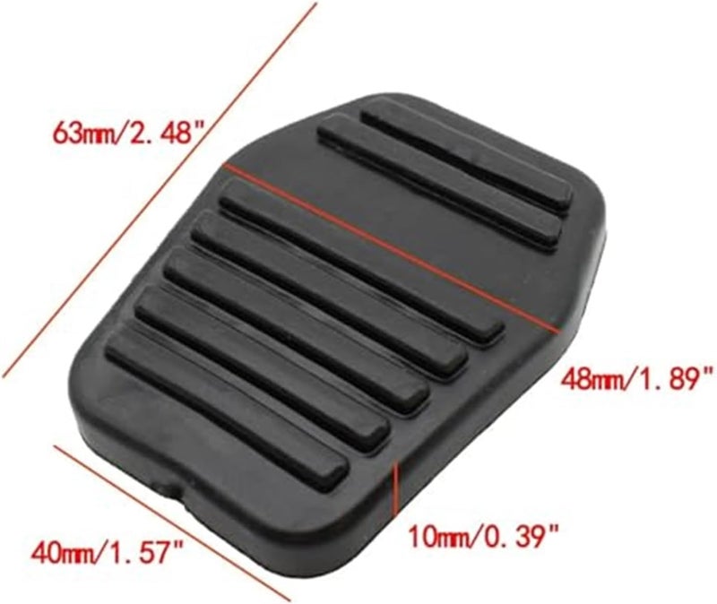 Wivplex Rubber Pedal Pad Set for Various Ford Models - Image 4