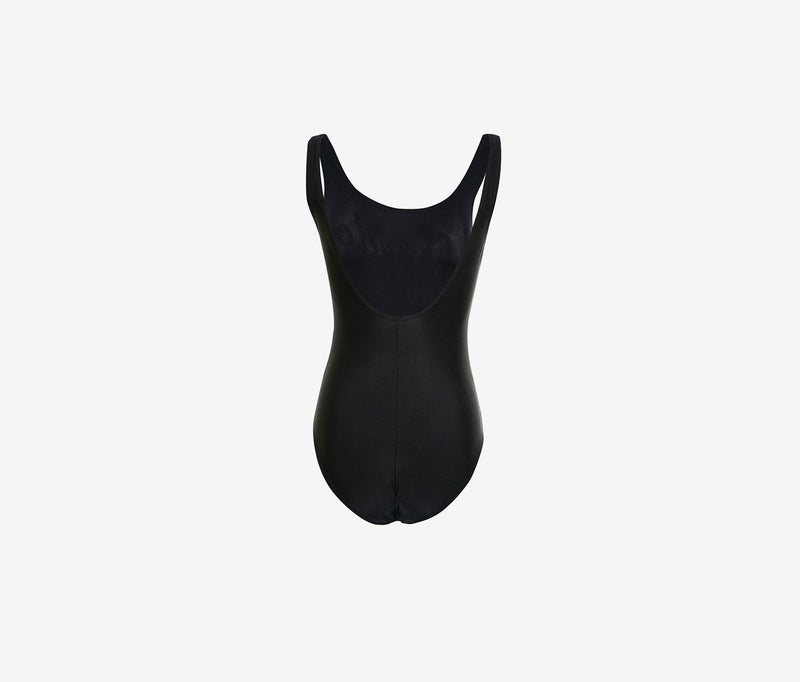 speedo Women Shoshin U,Back Swimsuit, Black and White  - Image 2