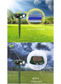 Solar Animal Drive Device, LED flash animal repeller, multifunctional ultrasonic animal deterrent machine, waterproof, suitable for courtyards, gardens, lawns, outdoor, 37.5 * 15cm - pzsku/Z940A59A280C242569C1BZ/45/_/1739925946/7bde33a3-9e44-43e7-b861-548a8f0d6a0a