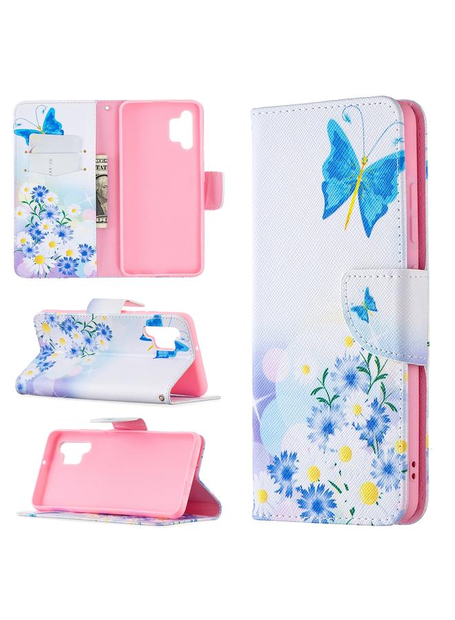 اس-توب جراب لهاتف Samsung Galaxy A32 4G بنمط رسم ملون، جراب جلدي قلاب أفقي مع حامل وفتحات للبطاقات ومحفظة - Image 1