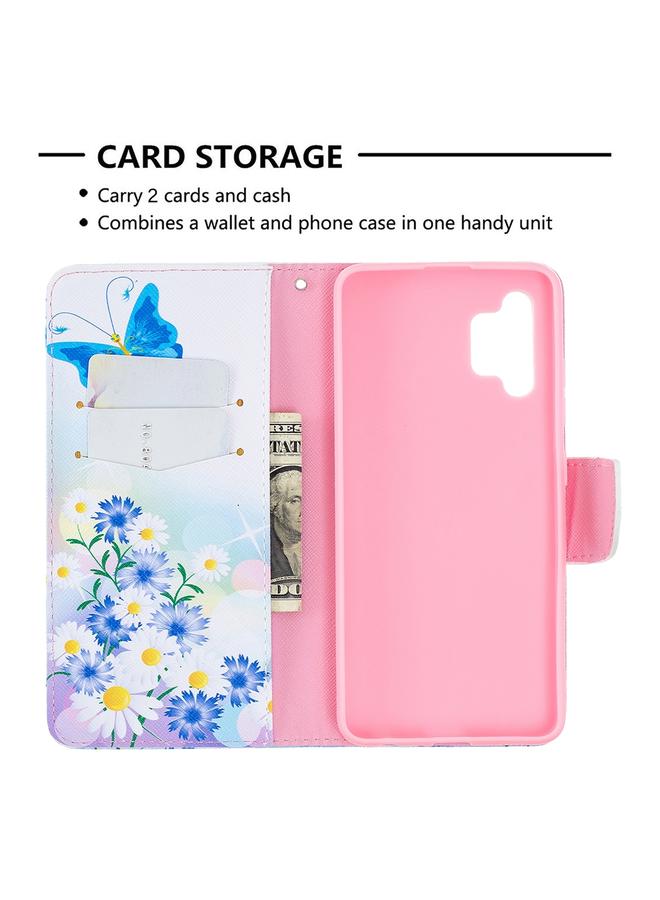 اس-توب جراب لهاتف Samsung Galaxy A32 4G بنمط رسم ملون، جراب جلدي قلاب أفقي مع حامل وفتحات للبطاقات ومحفظة - Image 5