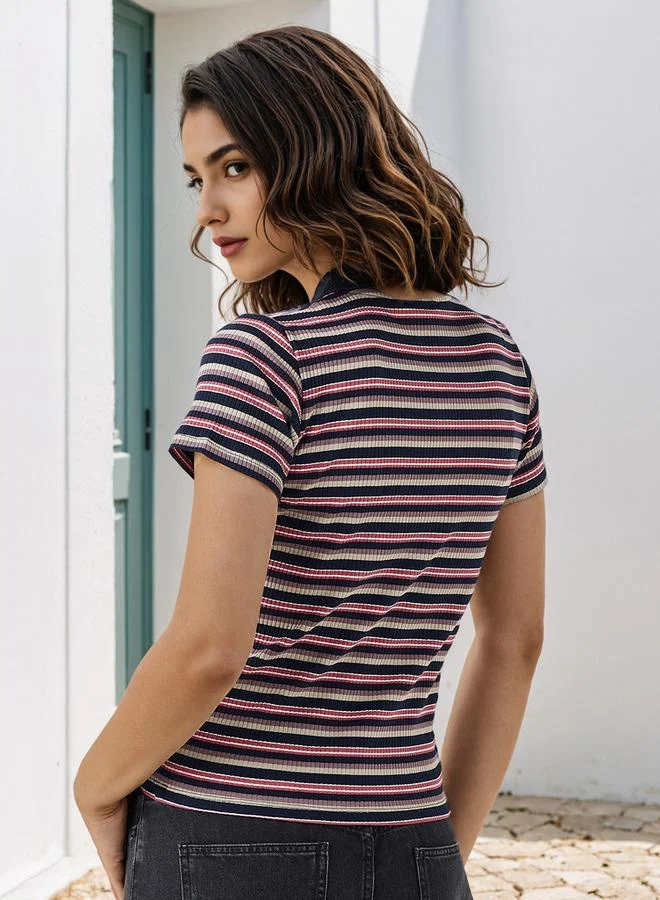 2Xtremz 2Xtremz Striped Polo T-shirt