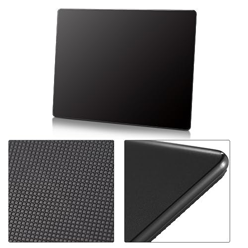 Docooler Photovoltaic Glass Gaming Mouse Pad with Non-Slip Tempered Glass Professional Mouse Mat for Desk Special Glass Surface＆Sides All Around for Computers, Gamer, Office&Home,3 Sizes (All Black) - Image 2