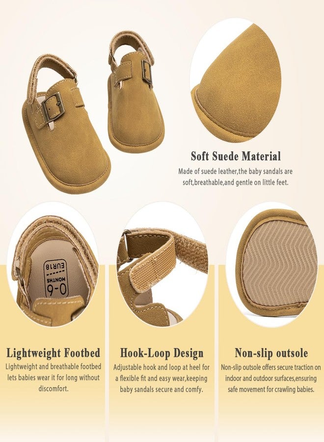 KIDSUN Baby Boys Girls Sandals Adjustable Lightweight House Home Slippers Non Slip Newborn Prewalk First Walk Shoes - Image 3