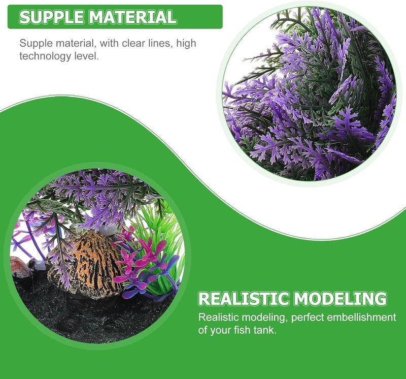 ULTECHNOVO Simulation Aquatic Plant and Aquarium Décor Artificial Water Grass Ornament for Fish Tank Decoration, Plastic Fake Aquatic Plants Model for Freshwater and Saltwater Tanks - Image 3