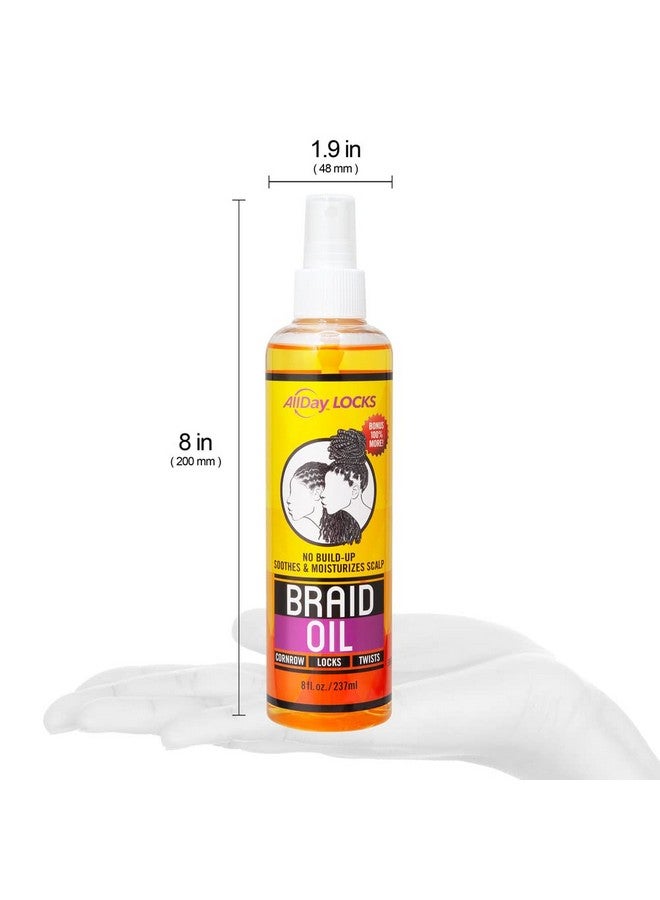 AllDay Locks Braid Oil | Soothes, Moisturizes Dry & Itchy Scalp | Nourishing, Soothing, Protecting Oil | Rejuvenates & Refreshes Braids, Locks, Twists, Cornrows | 8 oz - Image 3