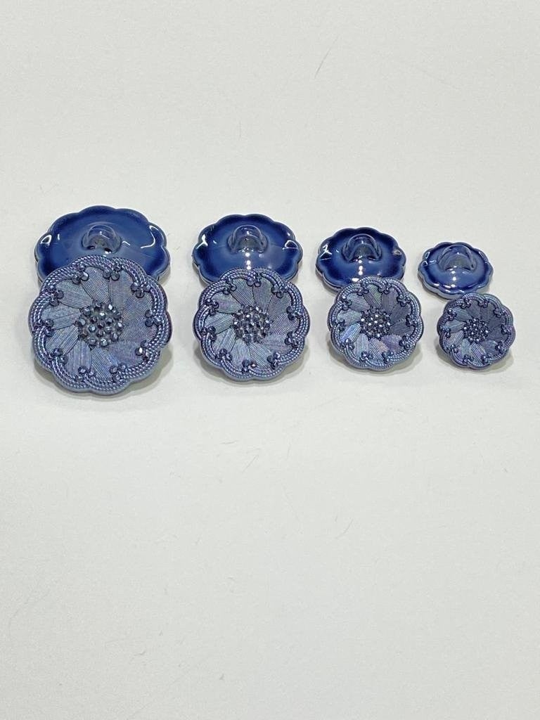 Karan Tuhafiye Karan Haberdashery Italian Model Cardigan Vest Button Set of 6 Indigo 1.5 cm - Image 3
