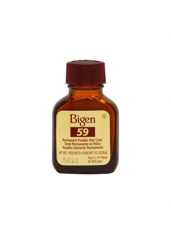 Bigen صبغة شعر بودرة دائمة 59 أسود شرقي 1 قطعة - Image 1