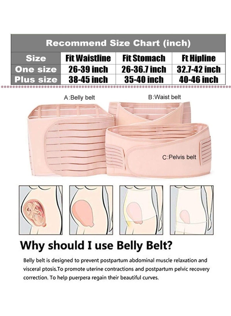 هالامين مشدة دعم 3 في 1 لاستعادة ما بعد الولادة - حزام بطن، مشد، وحزام تشكيل الجسم بعد الولادة القيصرية، لدعم الخصر والحوض - Image 2