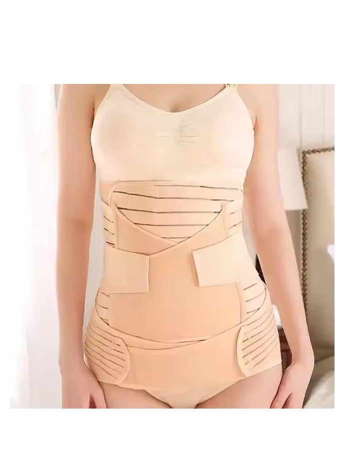 هالامين مشدة دعم 3 في 1 لاستعادة ما بعد الولادة - حزام بطن، مشد، وحزام تشكيل الجسم بعد الولادة القيصرية، لدعم الخصر والحوض - Image 4