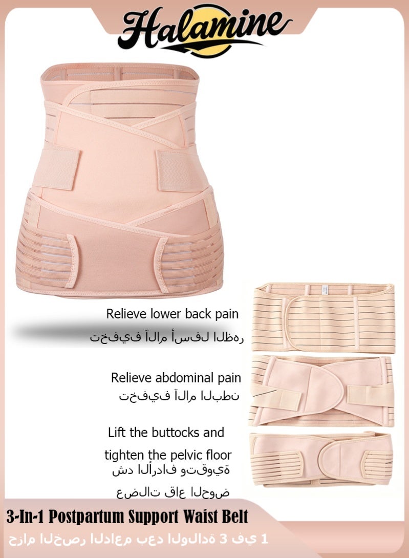 Halamine 3-In-1 Postpartum Support Waist Belt，Postpartum Corset Waist Support ，Support Corset Comfortable Adjustable ,L - Image 1