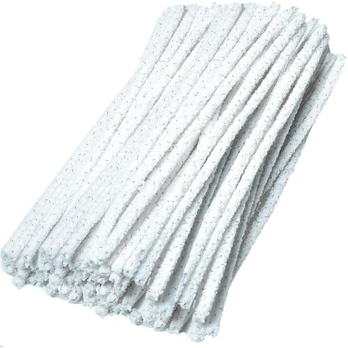 FAVORXTM White Pipe Cleaners Hard Bristle Bulk 6 Inch (50 Pack) for Clean Tar Resin Plastic Metal Ceramic Wood Pipes - Image 1