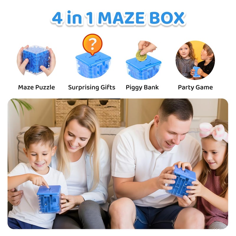 Boxveria Money Maze Puzzle Boxes Blue  Money Gift Boxes For Cash Pop Up  Money Puzzle Box For Cash Gift Kids Adults - Image 2
