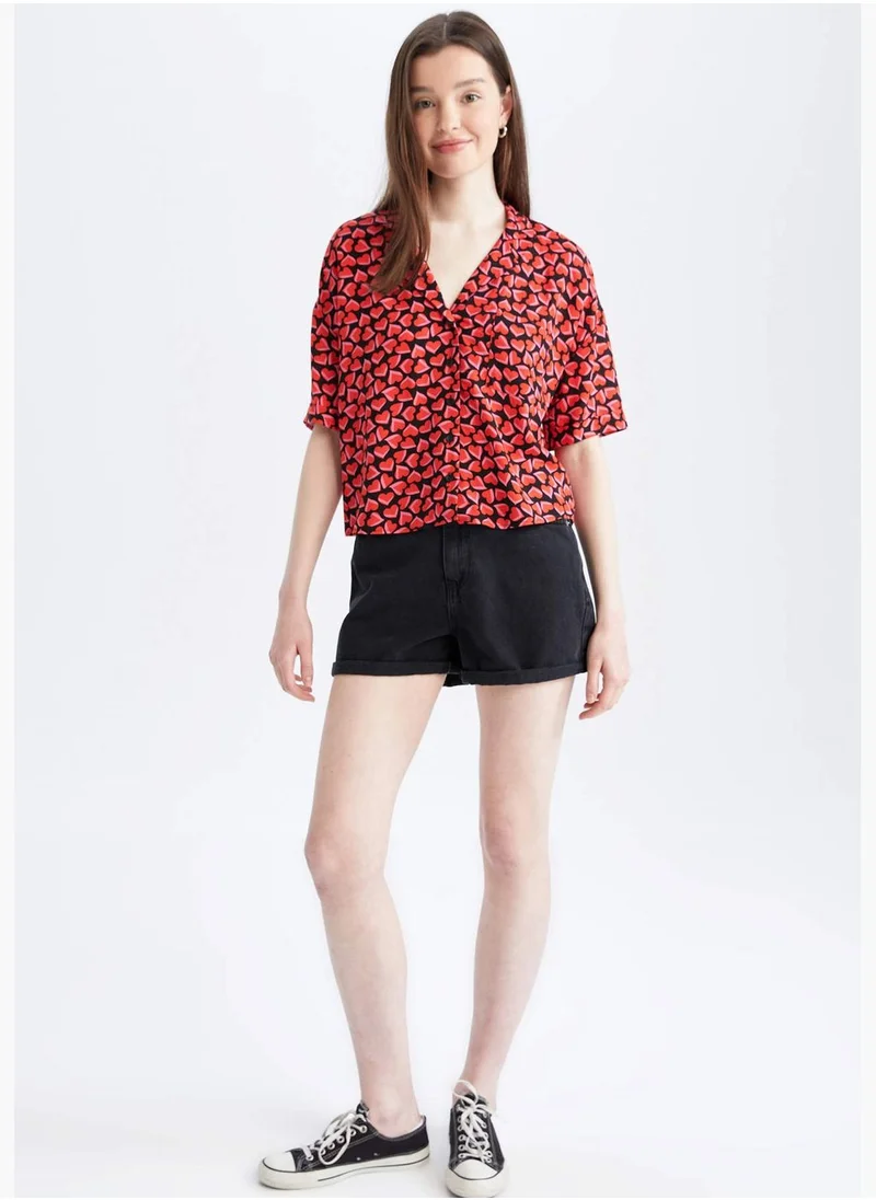 DeFacto Patterned Short Sleeve T-Shirt