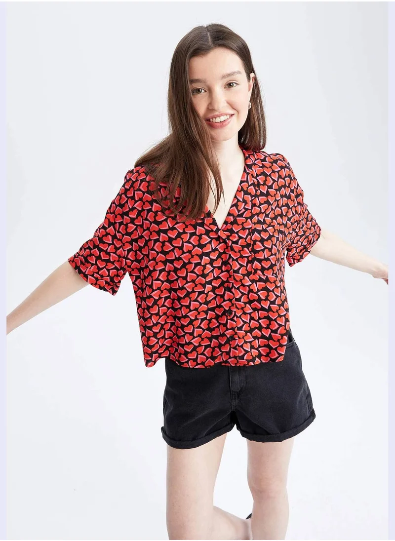 DeFacto Patterned Short Sleeve T-Shirt