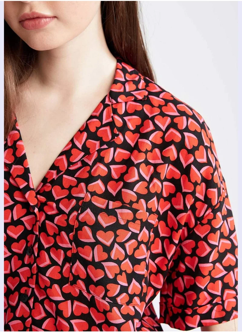 DeFacto Patterned Short Sleeve T-Shirt