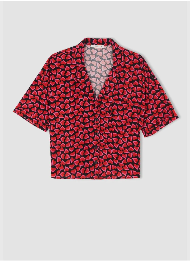 DeFacto Patterned Short Sleeve T-Shirt