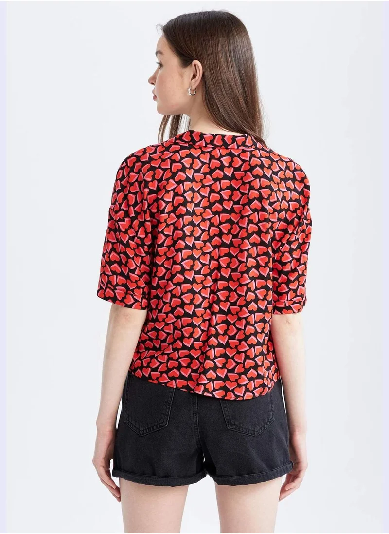 DeFacto Patterned Short Sleeve T-Shirt