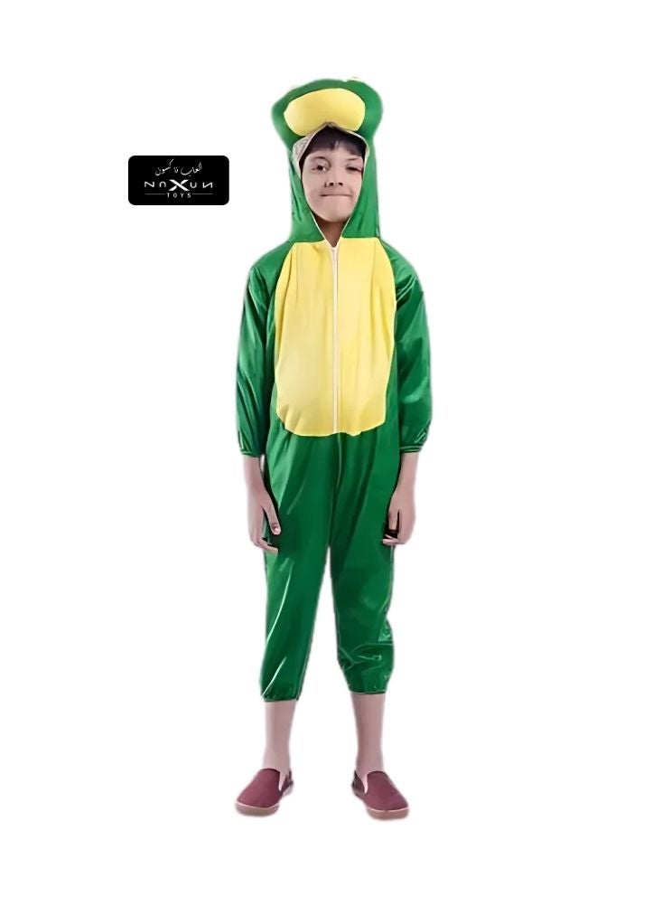 بريميم بدلة ضفدع لطيفة للأطفال مع قبعة – زي تنكري ناعم للأولاد والبنات - Image 2
