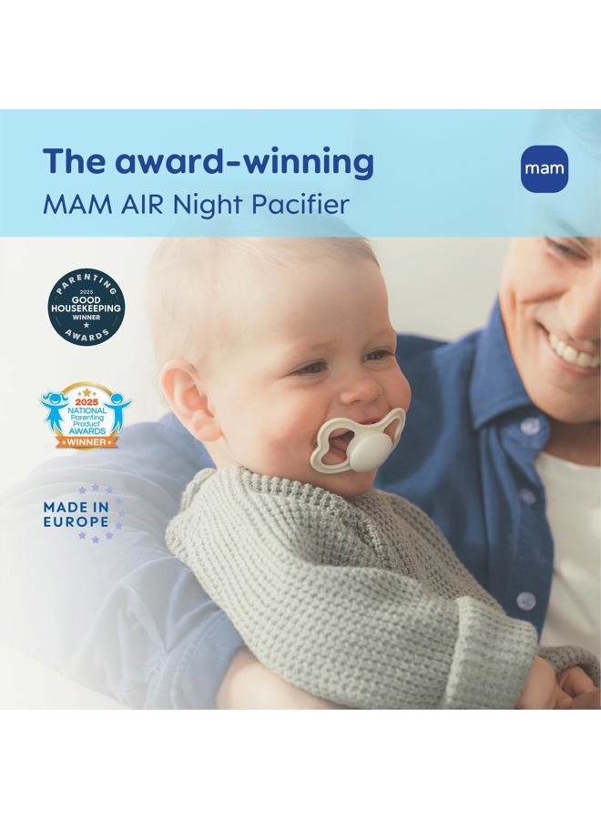 MAM Air Day & Night Baby Pacifier, for Sensitive Skin, Glows in The Dark, 16+ Months, Unisex, 4 Count, (Pack of 1) - Image 4