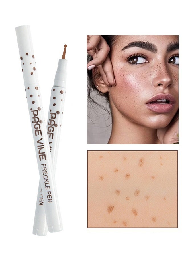 PAGE VINE Natural And True Color - Simulation Freckle Pen - Caramel Light Brown Freckle Pencil Natural Easy To Color Without Removing Makeup Spotting Pen Waterproof Sweatproof Makeup (#01 LIGHT) - Image 1