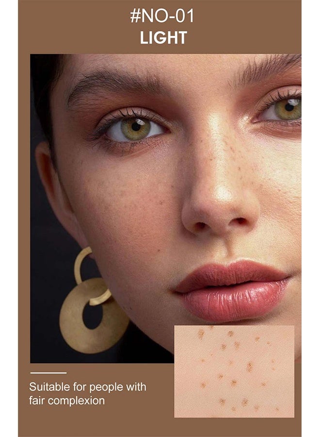 PAGE VINE Natural And True Color - Simulation Freckle Pen - Caramel Light Brown Freckle Pencil Natural Easy To Color Without Removing Makeup Spotting Pen Waterproof Sweatproof Makeup (#01 LIGHT) - Image 4