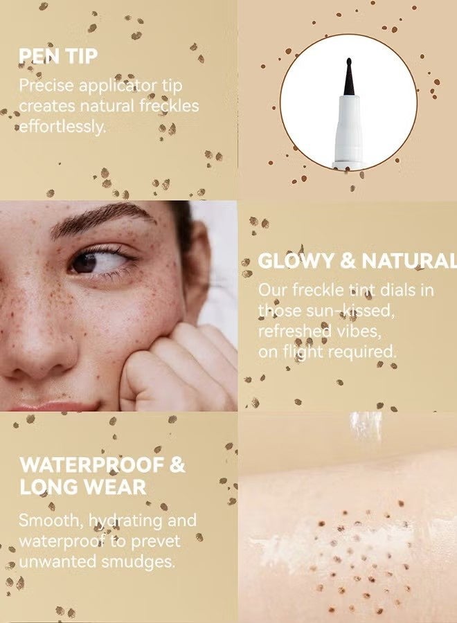 PAGE VINE Natural And True Color - Simulation Freckle Pen - Caramel Light Brown Freckle Pencil Natural Easy To Color Without Removing Makeup Spotting Pen Waterproof Sweatproof Makeup (#01 LIGHT) - Image 5